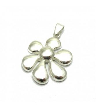 PE001148 Sterling silver pendant solid flower 925 EMPRESS